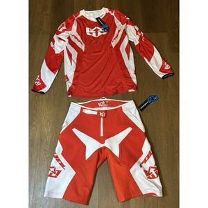 Royal Racing Gear Motocross Jersey Pant Shorts Mens M Red White O1M Set MX Pro